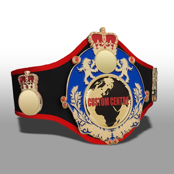 QUEENSBURY PRO LEATHER CUSTOM CHAMPIONSHIP BELT QUEEN/BLUE/G/CUSTOM - AVAILABLE IN 10+ COLOURS